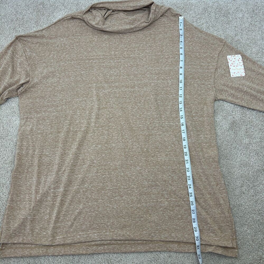 Free People Tunic Top Womens Medium Tan Oversized Fit Dress Stretch Ladies - Picture 8 of 12